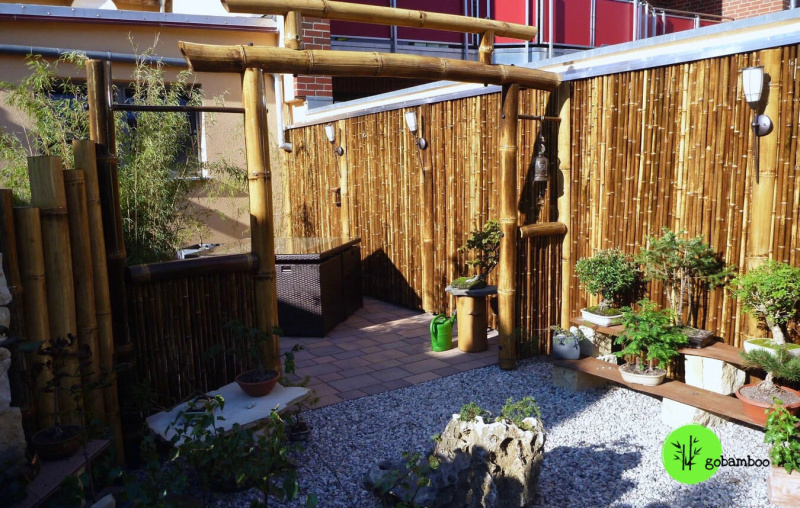 inspirace bambusový plot